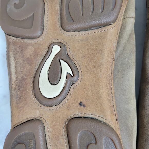 OluKai‎ Moala Shoes Mens 13M Brown Classic Leather Slip On Loafer - Picture 6 of 15